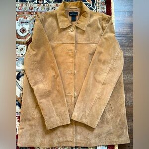 MODE INTERNATIONAL 100% Suede Leather Jacket. Size Large.
